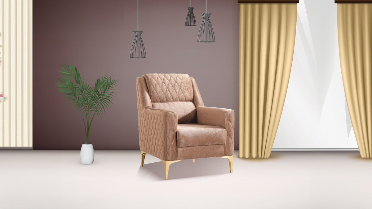 Luna Modern Style Chair in Copper  same as B009138503 (CA inventory)