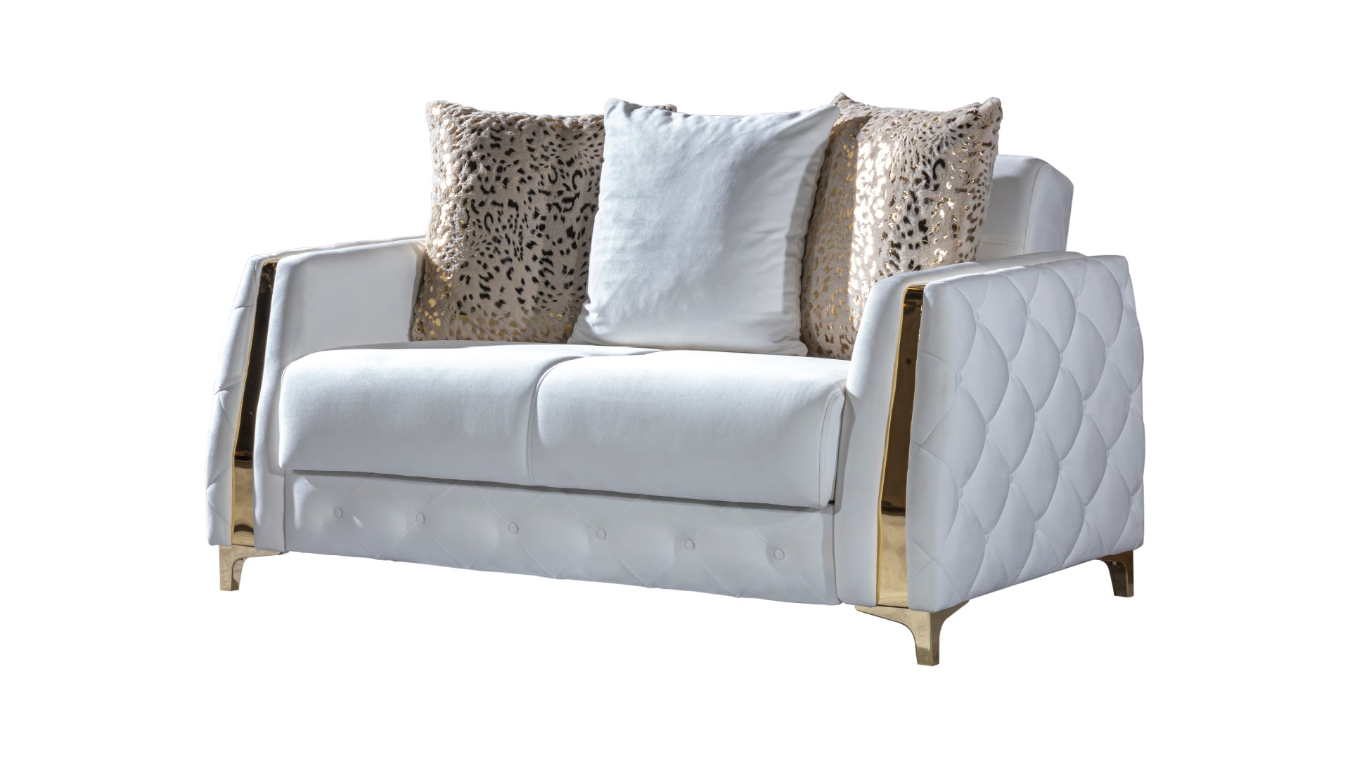 Lust 2Pc Modern Living Room Set  in Off White(NJ INVENTORY)