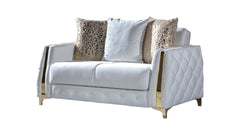 Lust 2Pc Modern Living Room Set  in Off White(NJ INVENTORY)
