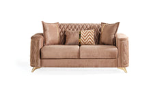 Luna Modern Style Loveseat in Copper(CA INVENTORY)