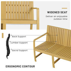 Holiday - 1-Piece Indoor/Outdoor Furniture 3-Seater Sofa Waterproof PP Material  - Easy Assembly Patio Conversation Set (Yellow)
