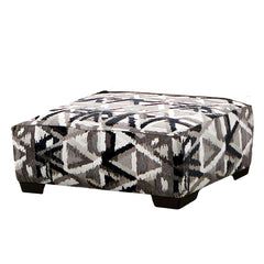 Contemporary Style Square Ottoman With Plastic Legs Dynamic Design Pocket Coil Seating Multi Finish