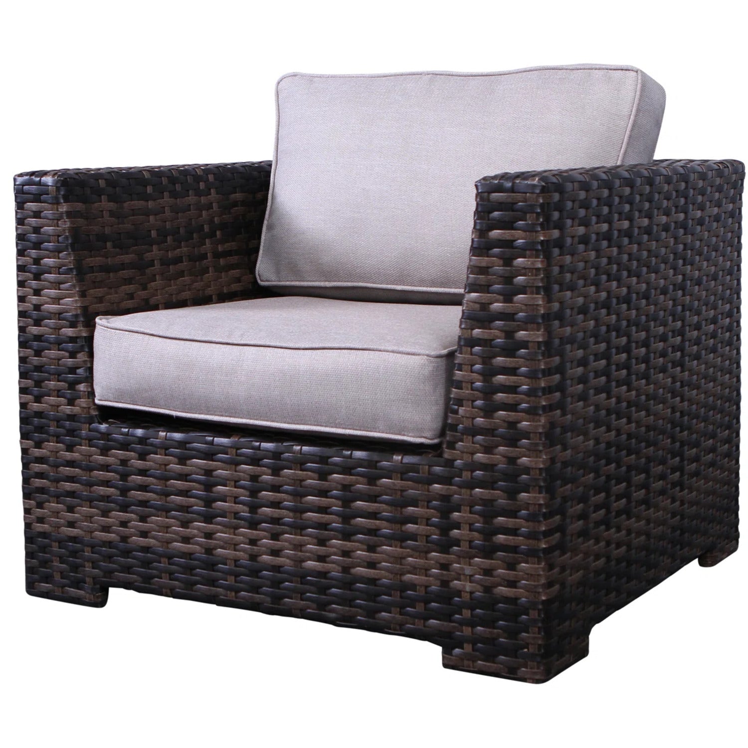 Fully Assembled Patio Chair Set with Cushions & Ottomans (5 Pieces)