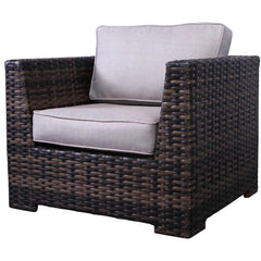 Fully Assembled Patio Chair Set with Cushions & Ottomans (5 Pieces)