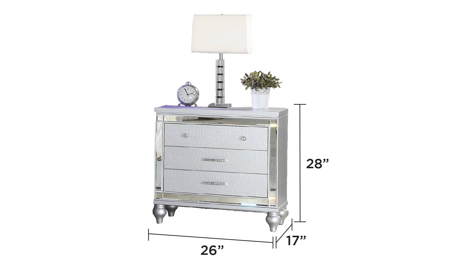 LIZZELLE Upholstery Wooden King 4 PC Bedroom set with Ambient lighting in Gray Velvet Finish(CA INVENTORY)
