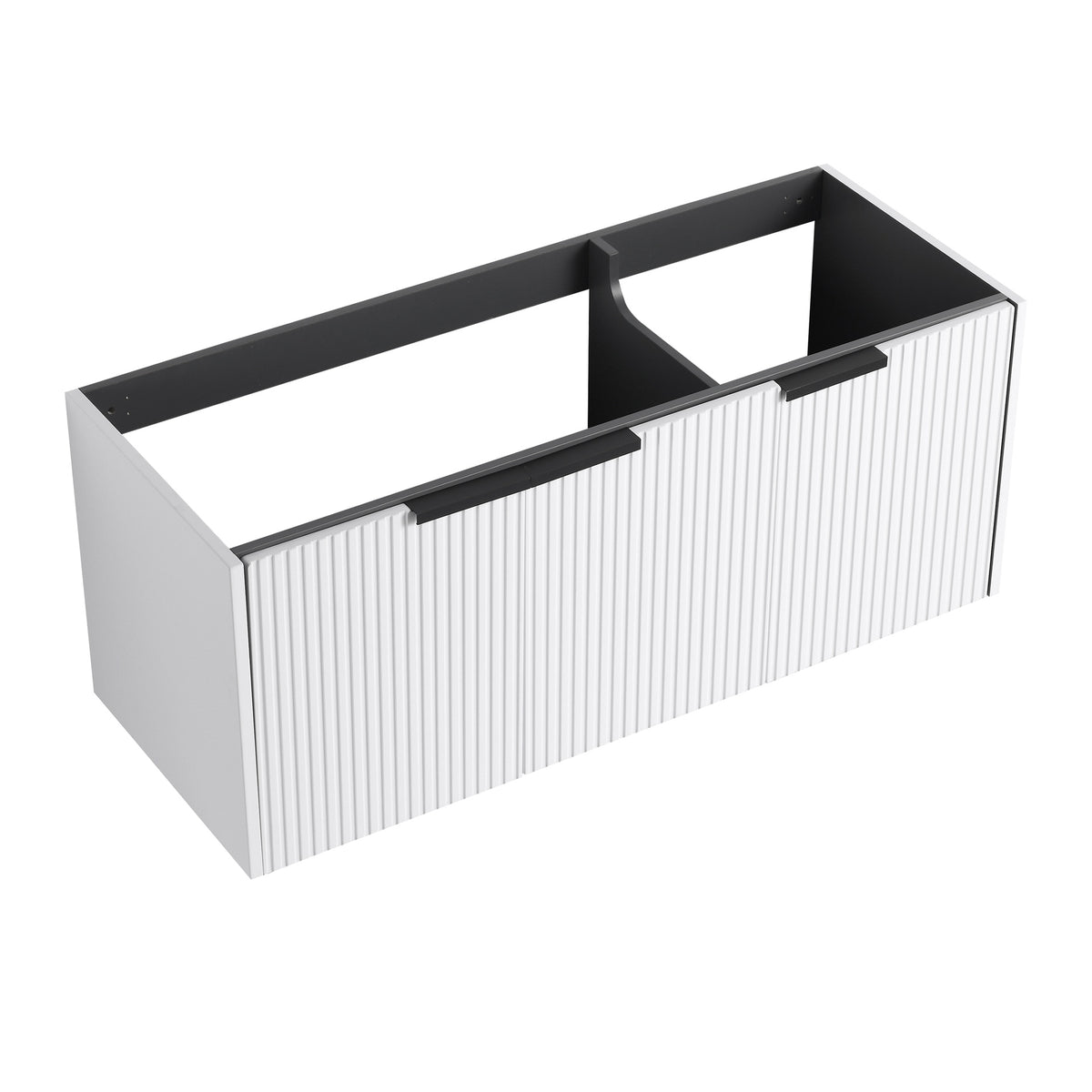 48" Wall Mounted Bathroom Vanity & 3 Soft-Close Doors, KD-Packing ( Excluding Sink )
