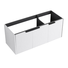 48" Wall Mounted Bathroom Vanity & 3 Soft-Close Doors, KD-Packing ( Excluding Sink )