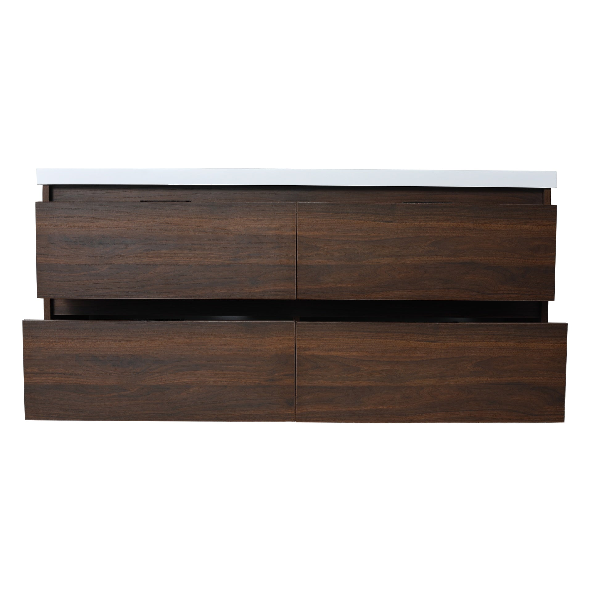 48 Inch Bathroom Vanity With Dual Sink, Resin Sink, 4 Soft Close Drawers, 48x18