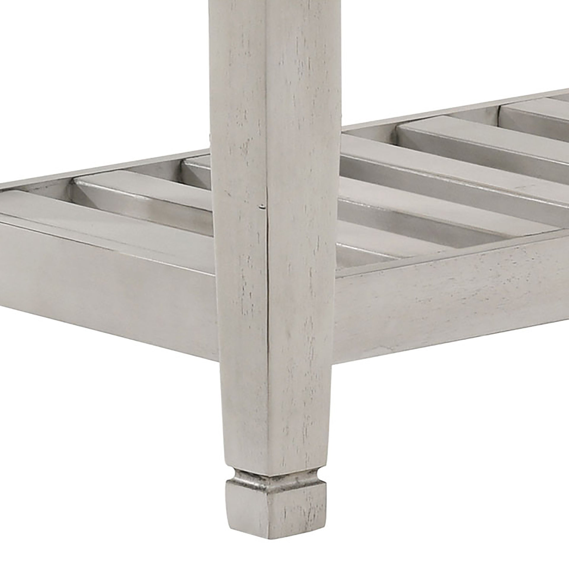 Antique White Bench