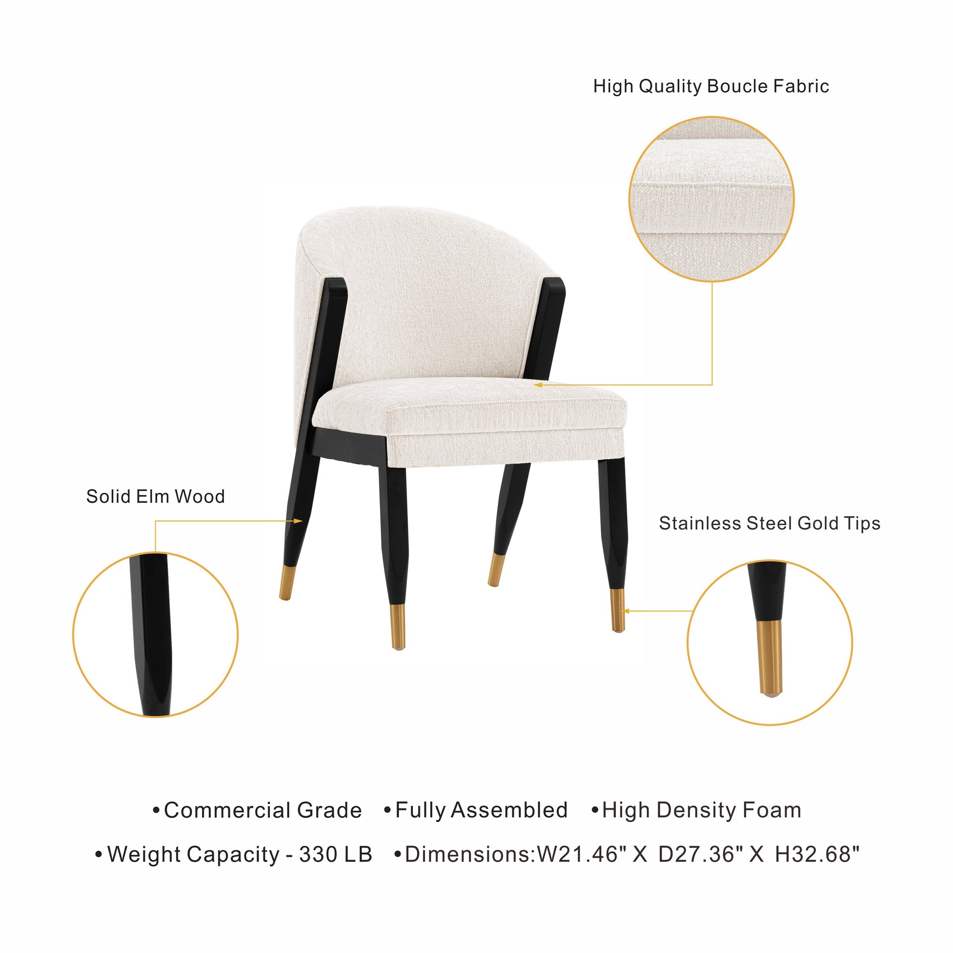Dining Chair in Cream