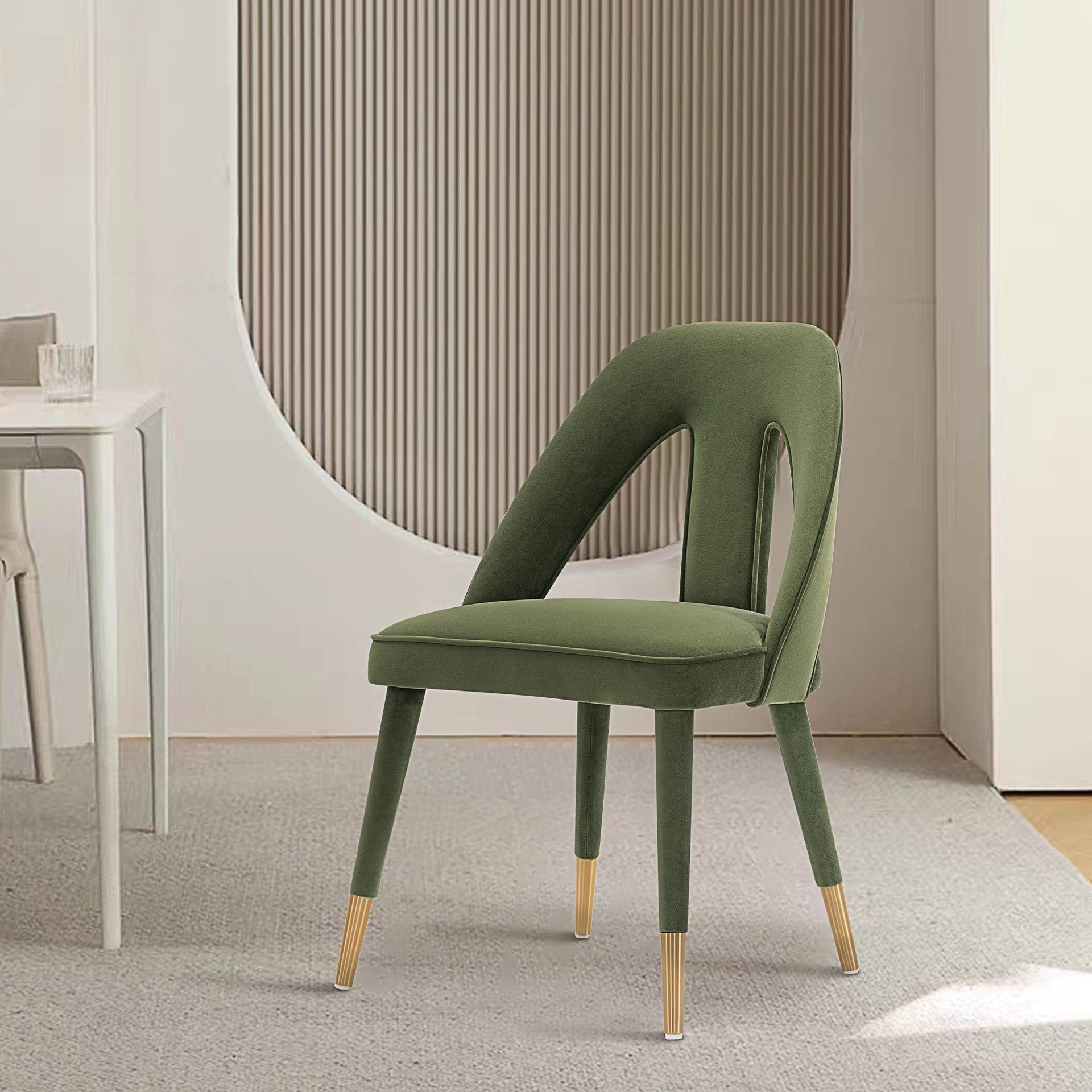 Dining Chair in Olive Green