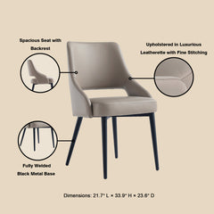 Dining Chair in Taupe