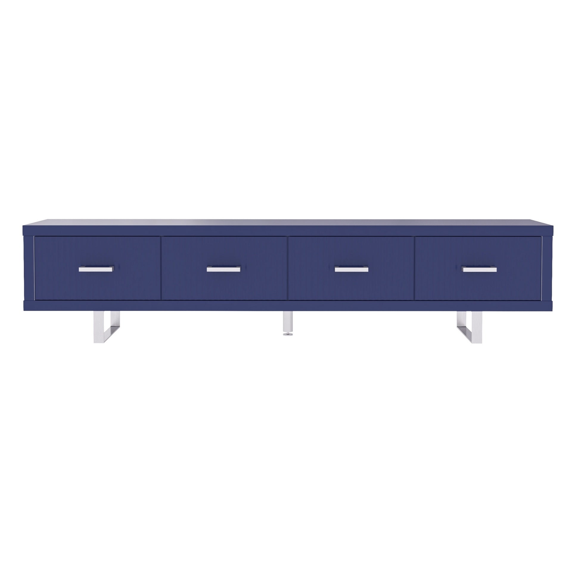 78.7" x 13.8" x 17.8" TV Stand-High Gloss Blue