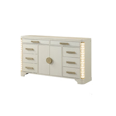 Jasmine 8-Drawer Dresser with side LED lightning made with Wood in Beige (INCLUDES DRESSER ONLY) same as 659436058361 (CA inventory)