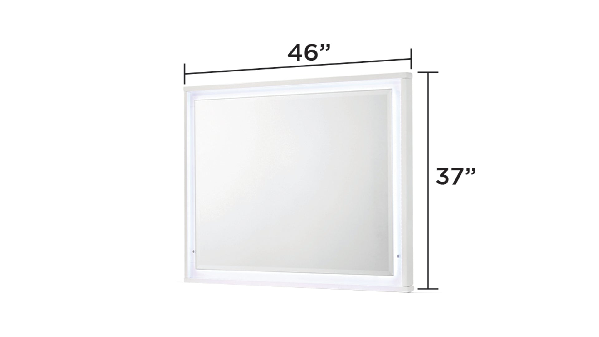Manhattan Mirror – Lacquer Frame with Integrated LED Lighting for a Sleek, Modern Look (INCLUDES MIRROR ONLY) White  same as B009P309294 (CA inventory)