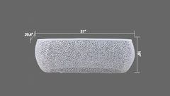 T3601-50 Oval Coffee Table White  same as B009140733 (CA inventory)