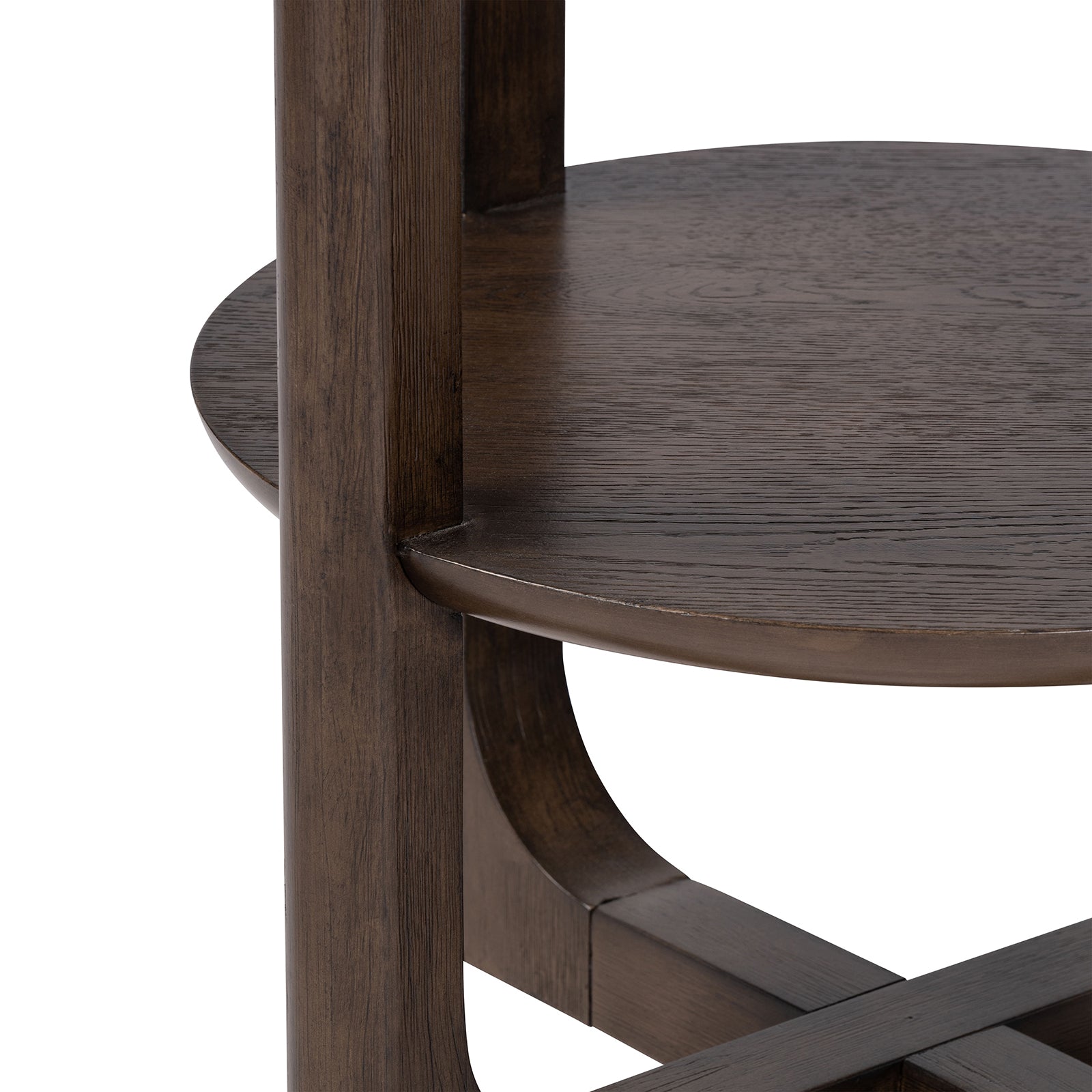 Transitional Style 1pc End Table Quartz Stone Top Trestle Base Dark Walnut Finish Primary Living Room