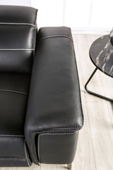 Contemporary Style Power Recliner Pillow Top Arms Metal Legs Extendable Footrest And Headrest Hardwood Frame Black Finish Primary Living Room