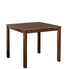 Transitional Style 5pc Dining Table Set 1x Table Square Shape 4x Chair Slat Back Walnut Finish Dining Room