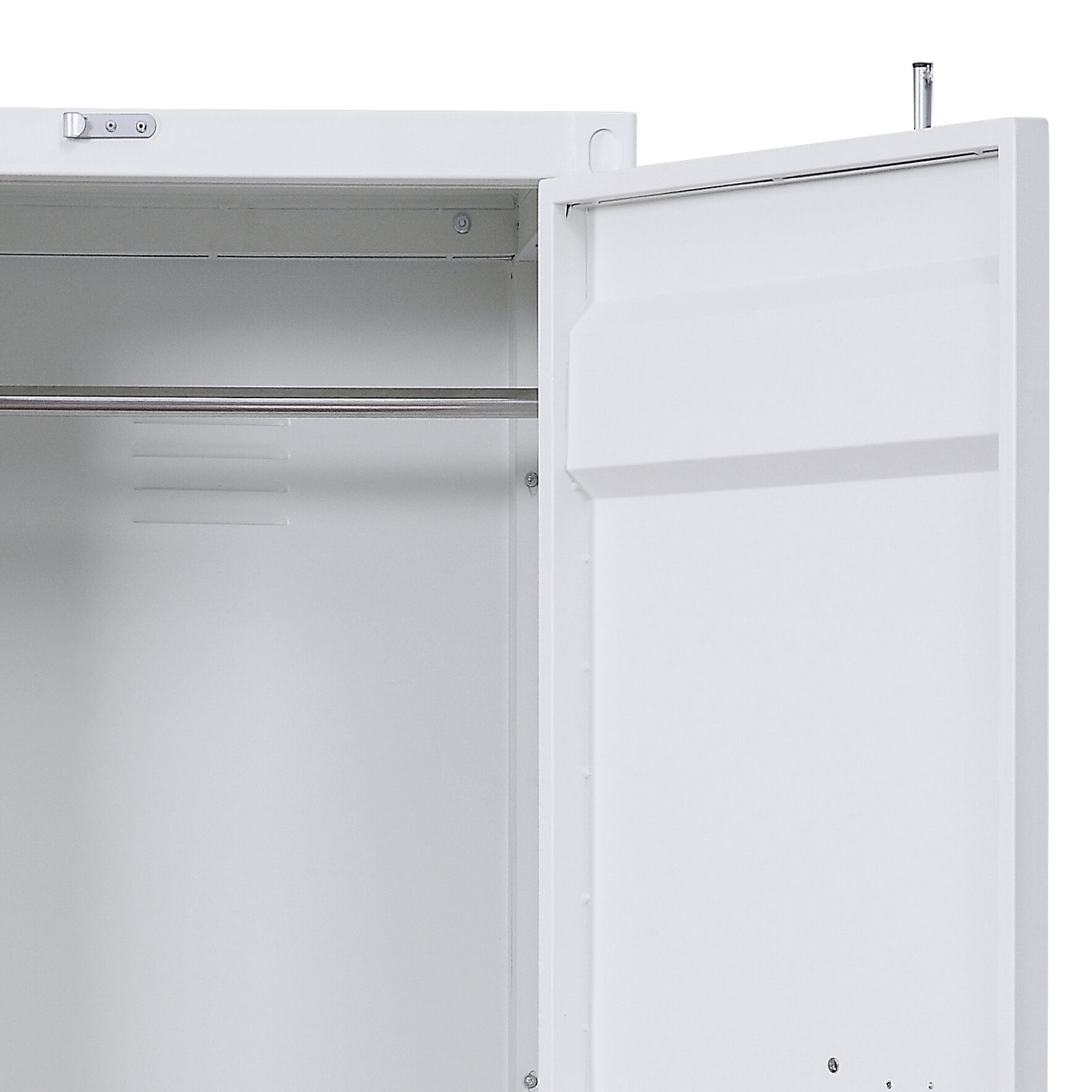 White Wardrobe with Full-length Container Lock