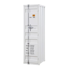 White Wardrobe with Full-length Container Lock