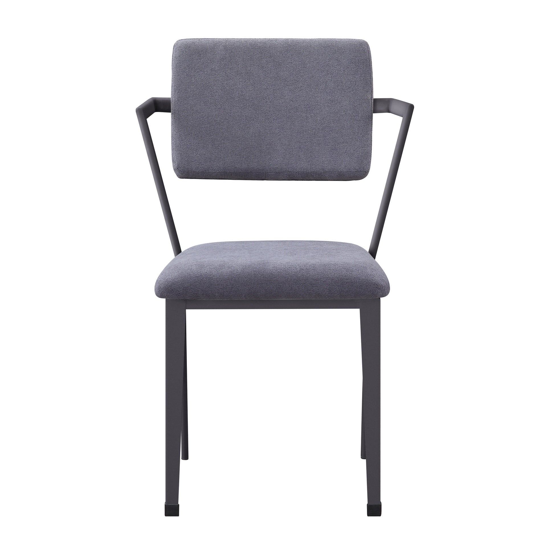 Grey Open Back Upholstered Office Chair