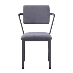 Grey Open Back Upholstered Office Chair