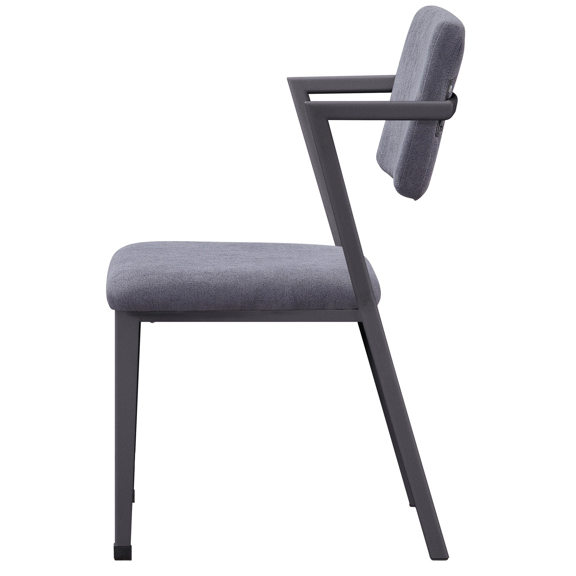 Grey Open Back Upholstered Office Chair