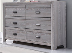 1pc Contemporary Six Drawers Dresser Gray Driftwood Finish Rustic Finish Bedroom Wooden Furniture