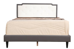 Charming Full Bed With Subtle Light Grey Finish