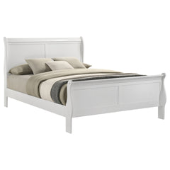 McKee White Queen Sleigh Panel Bed