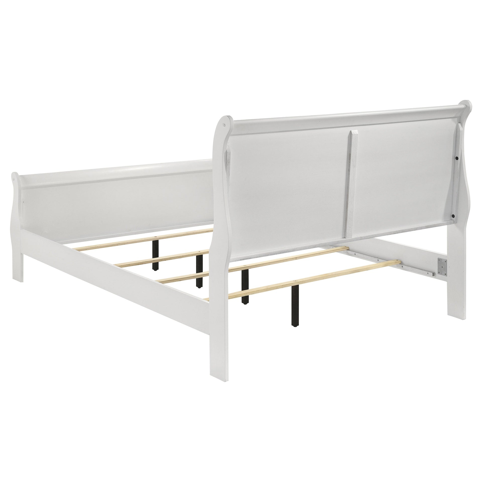 McKee White Queen Sleigh Panel Bed