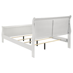 McKee White Queen Sleigh Panel Bed