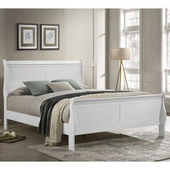McKee White Queen Sleigh Panel Bed