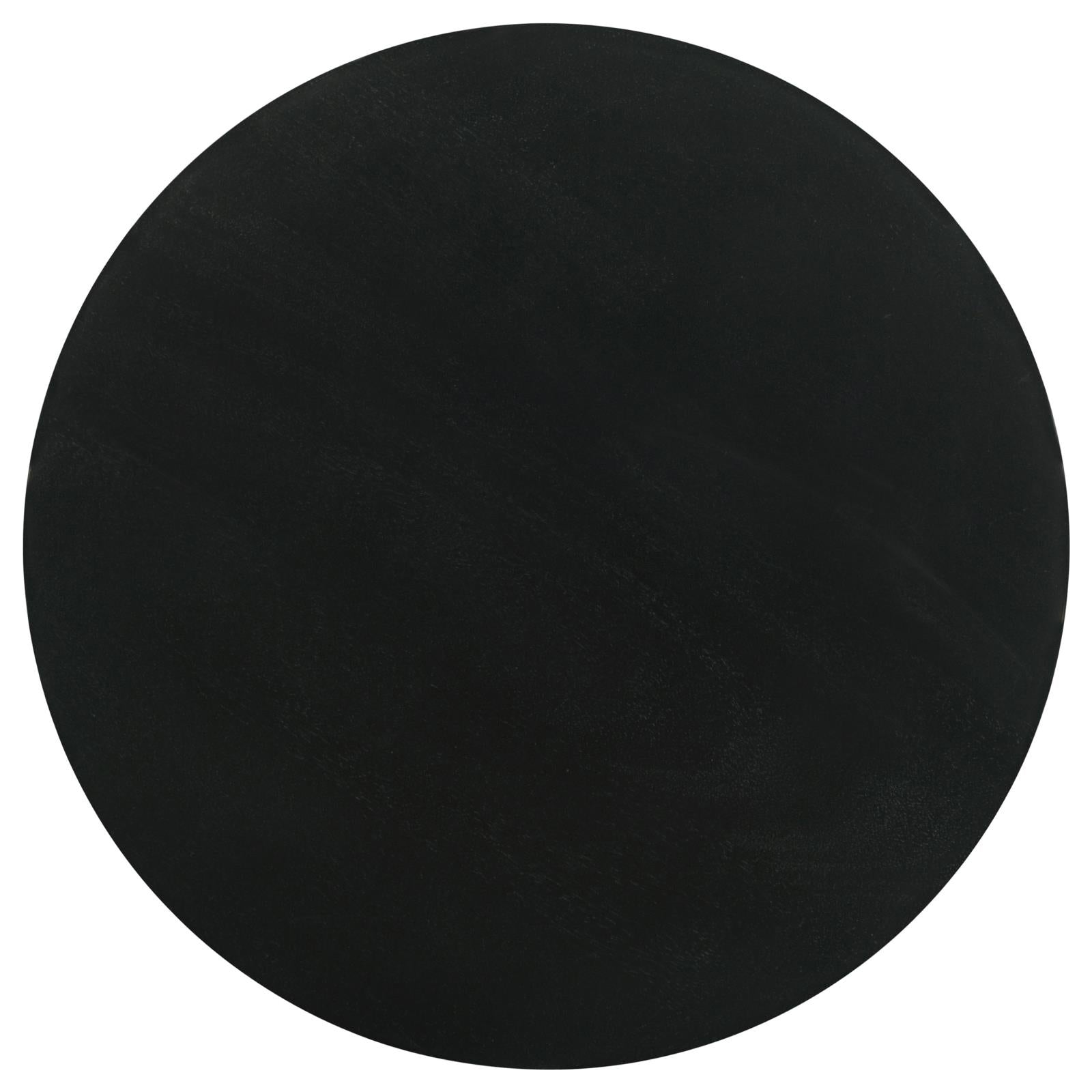 Black Stain Pedestal Accent Table