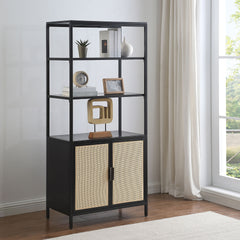 Kenneth Black 3-shelf Radio Weave Accent Cabinet