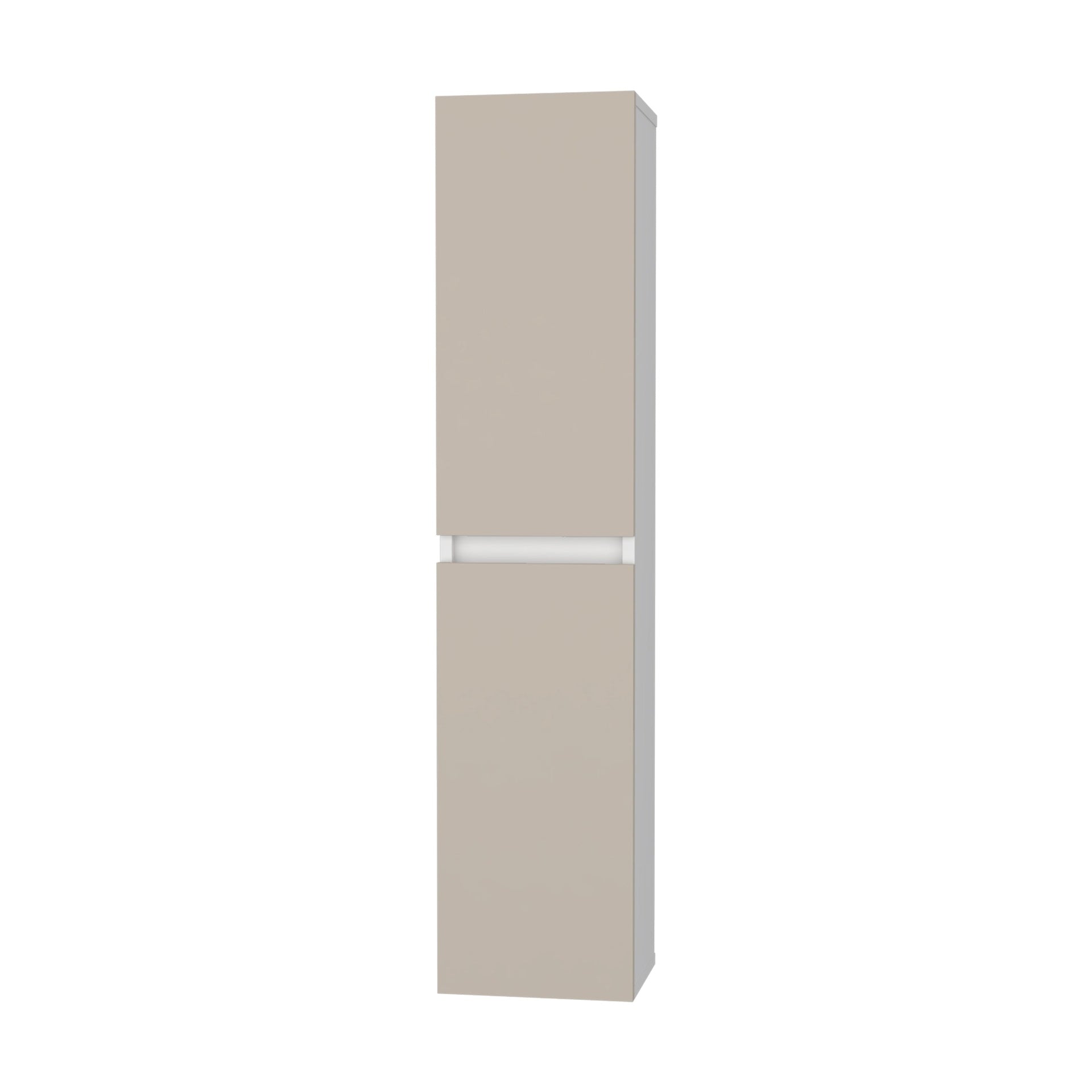 Light Beige and White 2-Door Wall Cabinet