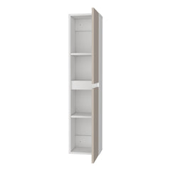 Light Beige and White 2-Door Wall Cabinet