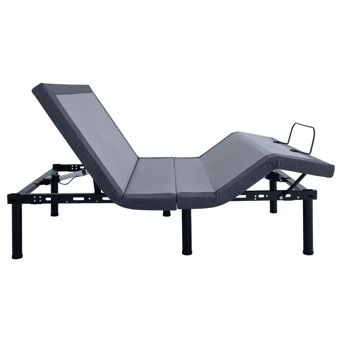 Threepio Grey and Black Twin Extra Long Adjustable Bed Base