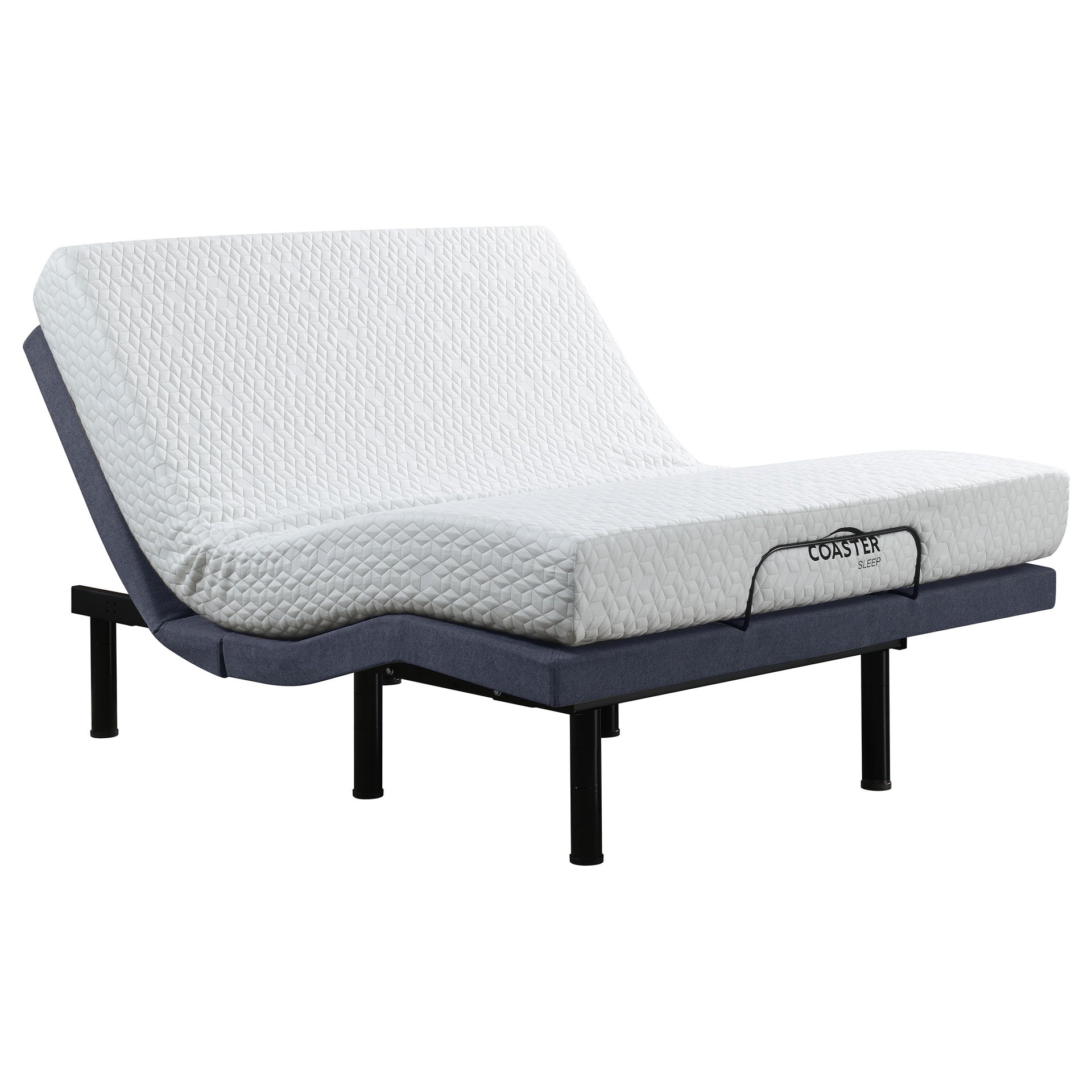 Threepio Grey and Black Twin Extra Long Adjustable Bed Base