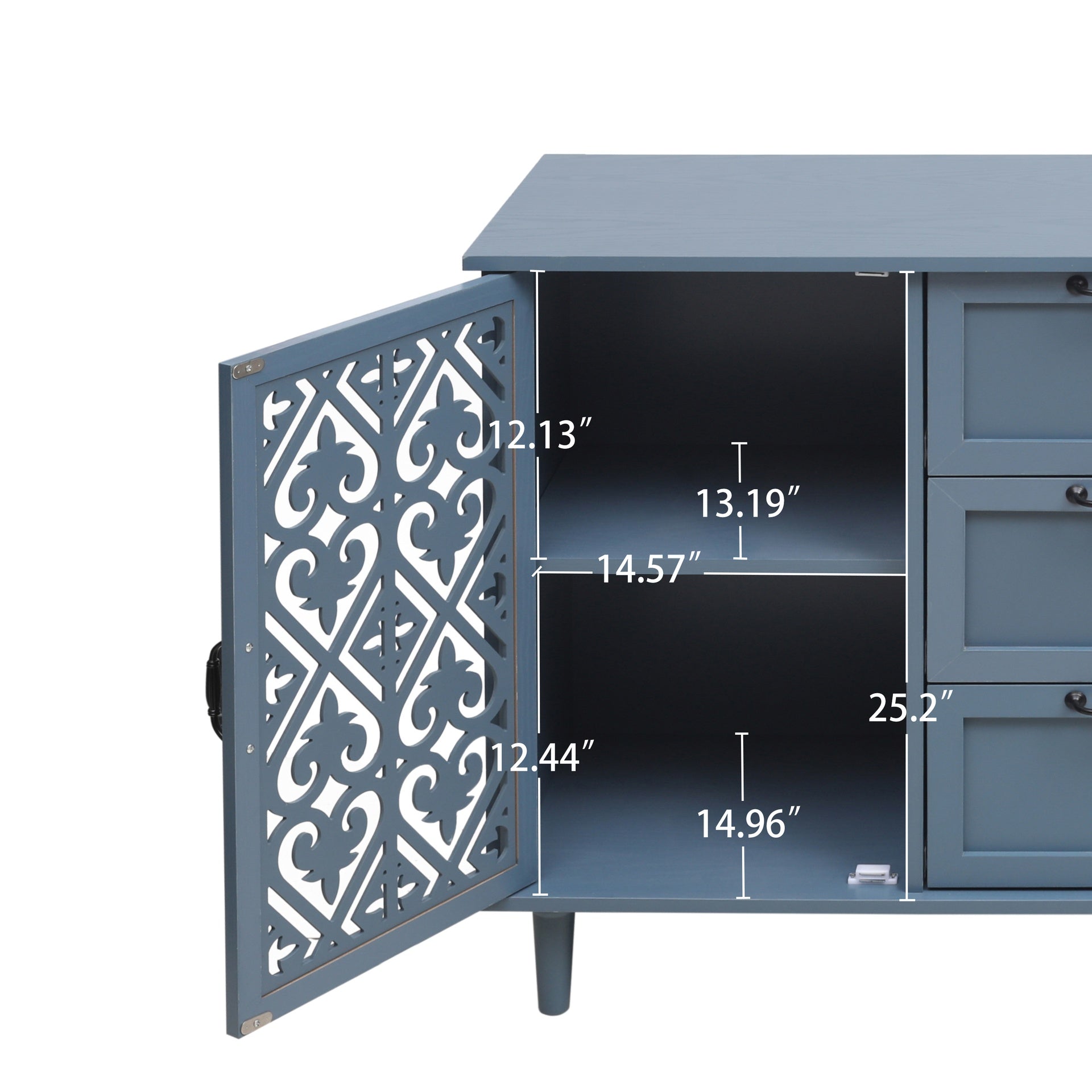 2 Door 3 Drawer Cabinet, American Furniture, Suitable for Bedroom, Living Room, Study