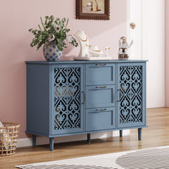 2 Door 3 Drawer Cabinet, American Furniture, Suitable for Bedroom, Living Room, Study