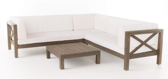 BRAVA X-BACK 4-PIECE SOFA SET , WHITE