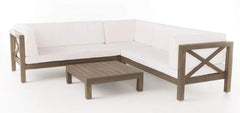 BRAVA X-BACK 4-PIECE SOFA SET , WHITE