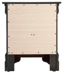 Elegant Black Nightstand With Storage