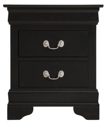 Elegant Black Nightstand With Storage