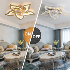 27In Ceiling Fan with Lights, Remote Control 3 Color Temperatures,6 Gear wind Speed Fan Light