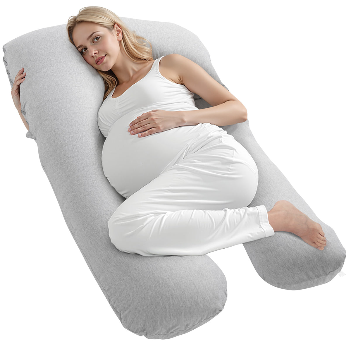 Pregnancy Pillow U-Shaped Full Body Maternity Pillow Ultra-Soft and Breathable