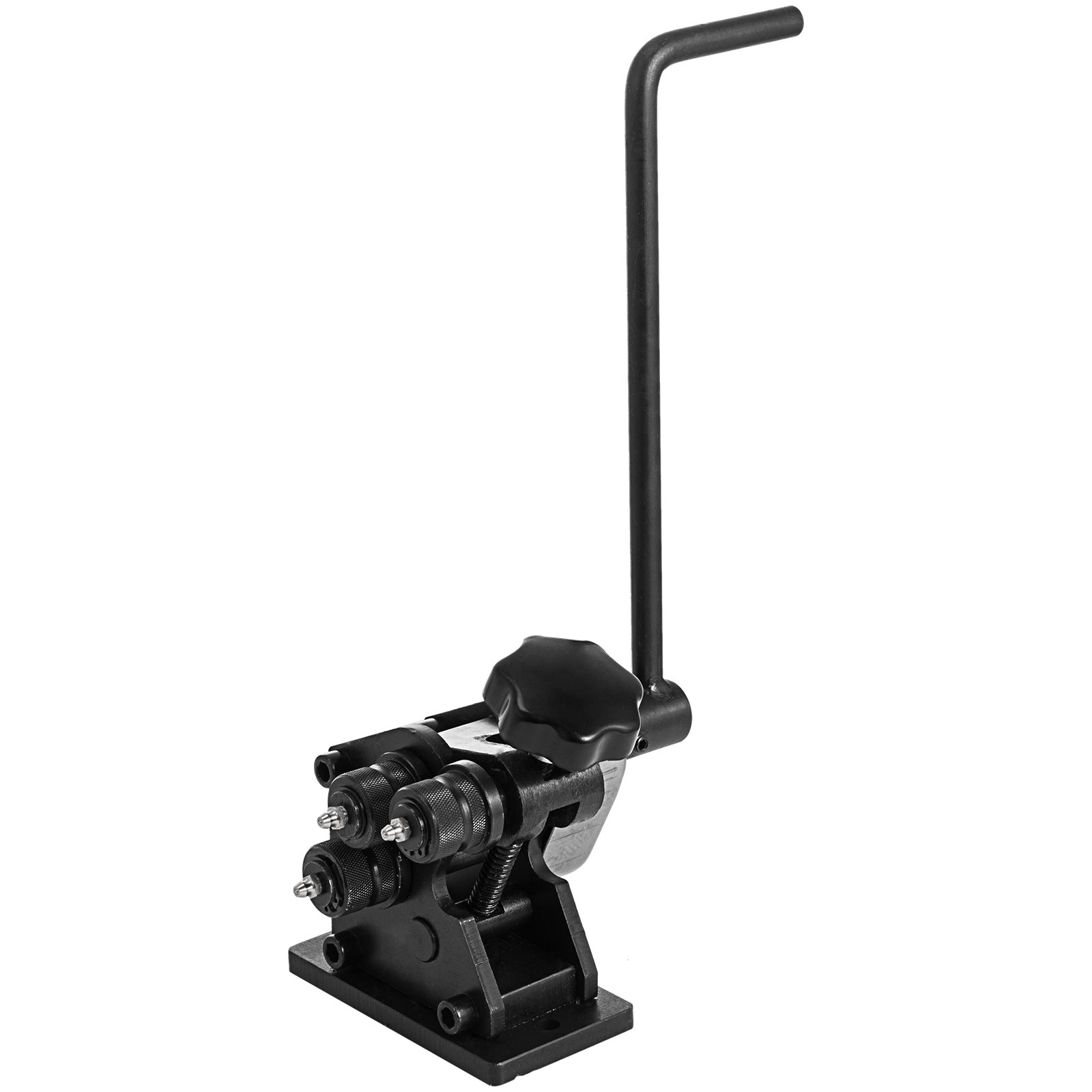 Ring Roller Bender, 3in Ring Size, 1/4in Round Steel & 1"x3/16" Flat Steel Capacity, Portable Hand Crank Ring Roller