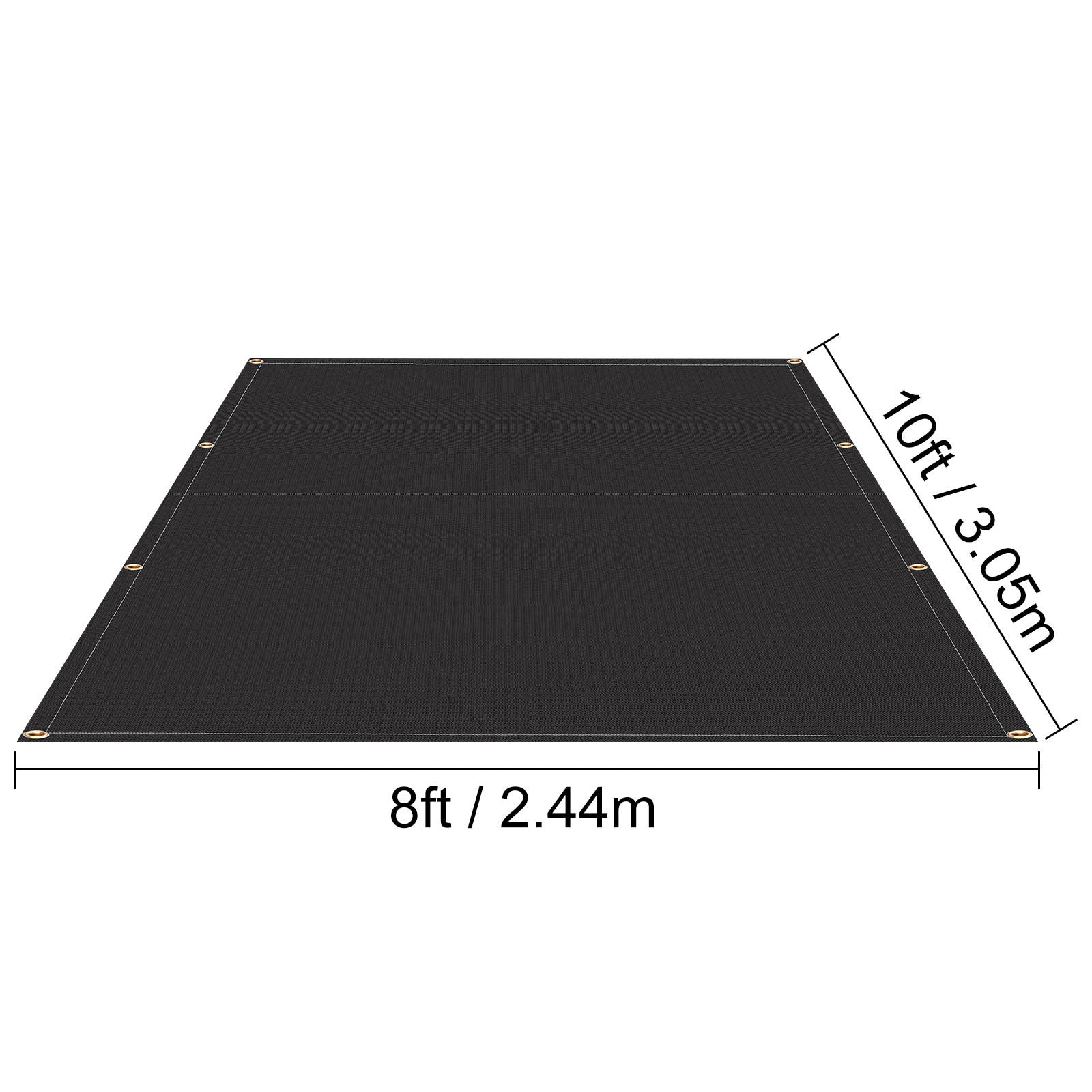 Fire Blankets, 2 Pack Welding Blankets, 8' x 10' Fire Suppression Blanket, 1022°F Flame Retardant Blanket, Black Fire Emergency Blankets, Fiberglass Fire Retardant Blanket with 12 Brass Grommets